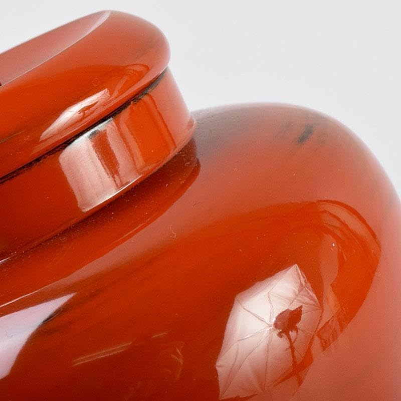 茶道具 輪島塗 塗師 大徹造 根来 薬壷 共箱 V 8755 茶道具 輪島塗 塗師